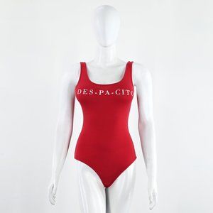 Bershka Women Red Despacito Bodysuit